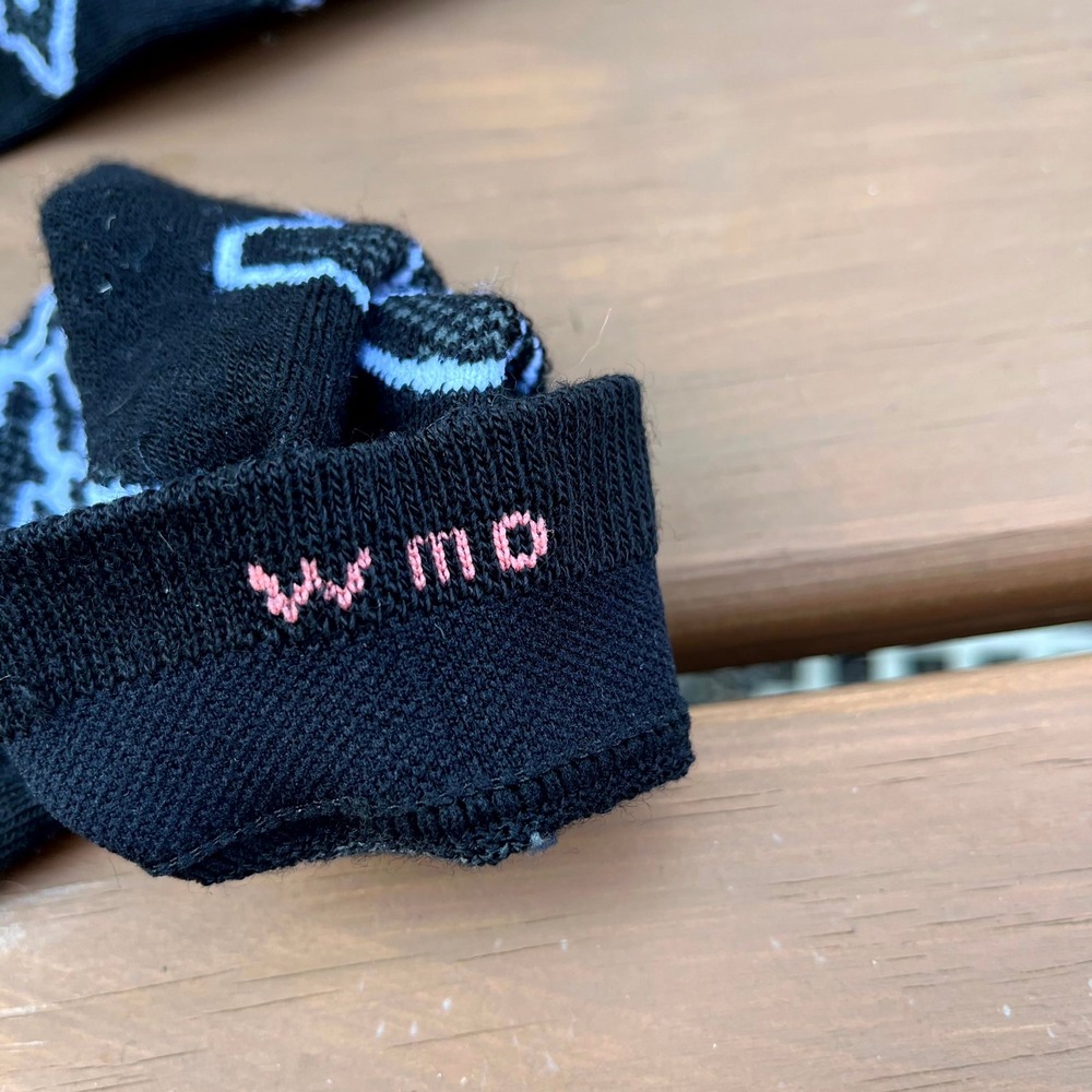 Smartwool Socks Black White Floral Merino Wool Womens Medium - Picture 3 of 3
